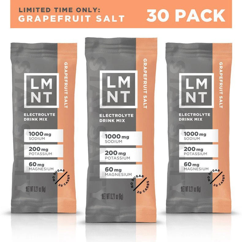 Limited Edition Grapefruit LMNT Electrolytes Recharge 30 Pack Box 2 Limited Edition Grapefruit LMNT Electrolytes Recharge 30 Pack Box