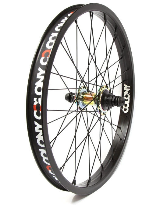 Colony BMX Colony Pintour Rear Wheel - Black/Rainbow PARTS 1 Colony BMX Colony Pintour Rear Wheel - Black/Rainbow PARTS