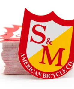 S&M Bikes S&M Shield Sticker - Red/Yellow/White Medium PARTS