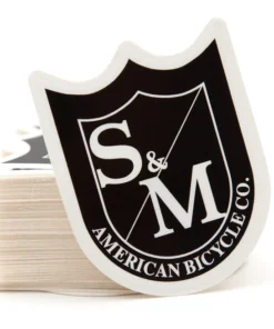 S&M Bikes PARTS S&M Shield Sticker - Black/White Medium